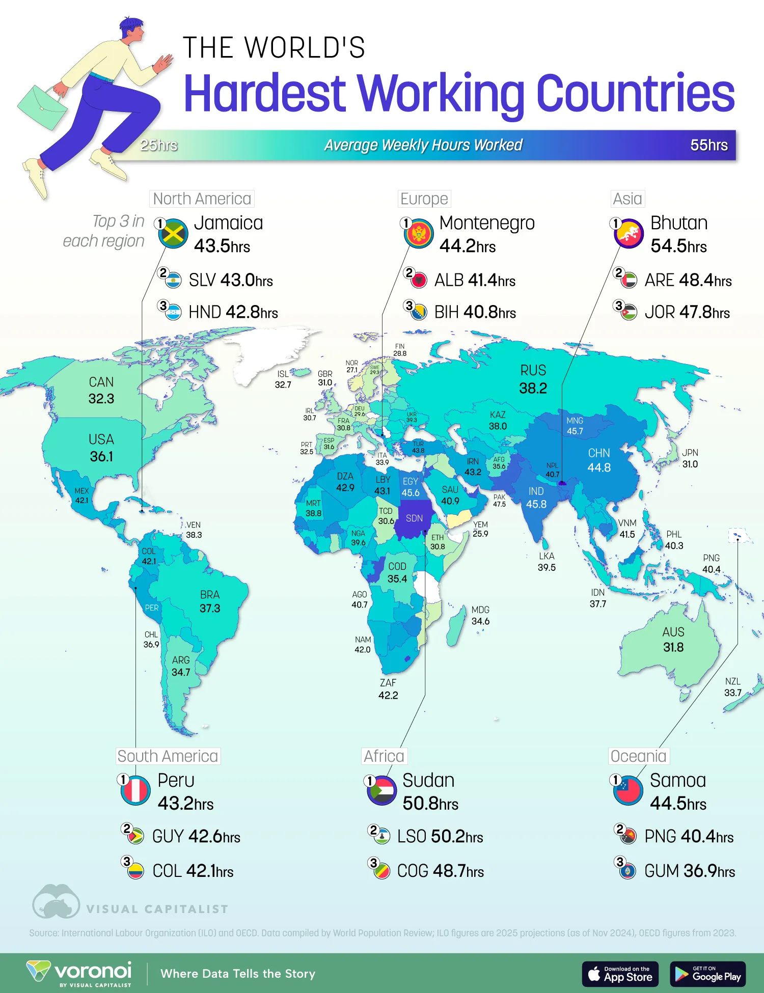 Mapped-The-Worlds-Hardest-Working-Countries-In-2025